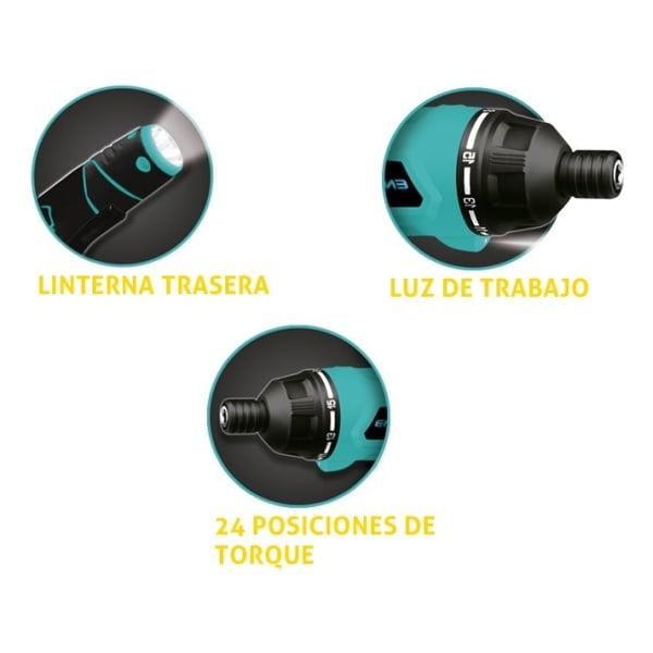 Atornillador Recargable 3.6v Litio-ion Energy Sd36l/1 Mara - Imagen 3