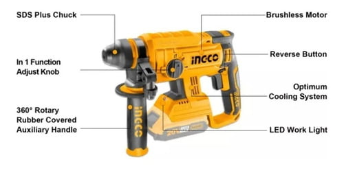 Rotomartillo Inalámbrico Ind 1.5j 20v Crhli2201 + Regalo ! - Imagen 5