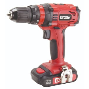 Taladro Atornillador Inalambrico Equus 1009ft 20v 2 Bateria Litio Maletin Color Rojo
