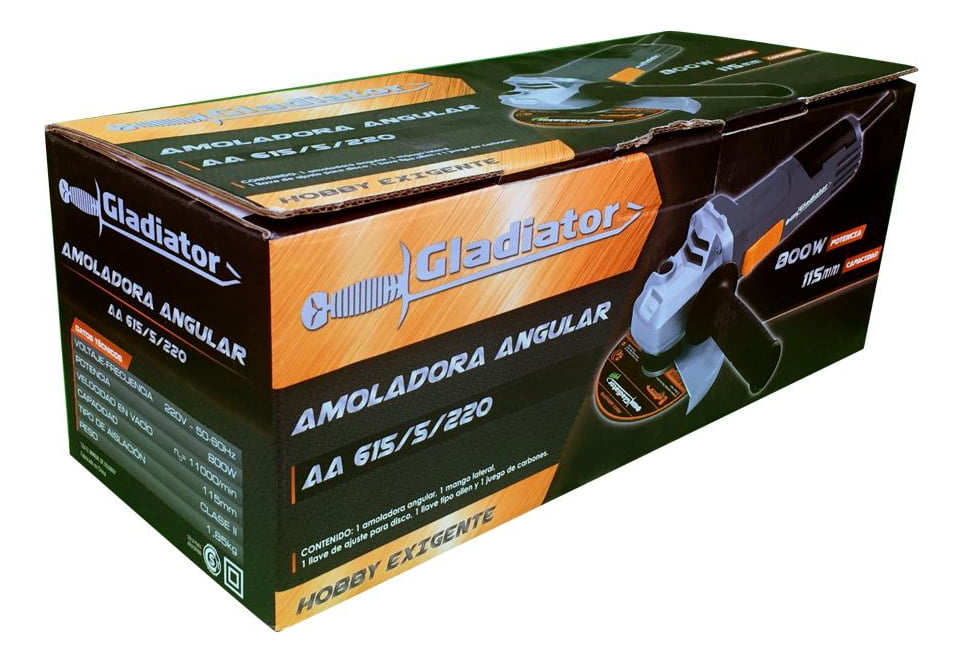 Amoladora Angular Gladiator Pro Aa 615/5 800 w + Regalo ! - Imagen 5