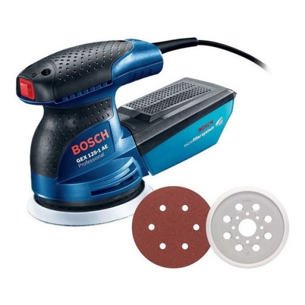 Lijadora Profesional Roto Orbital Bosch Professional Gex 125-1 Ae 06013875d0 Con Sistema Velcro Azul 250w - Imagen 4