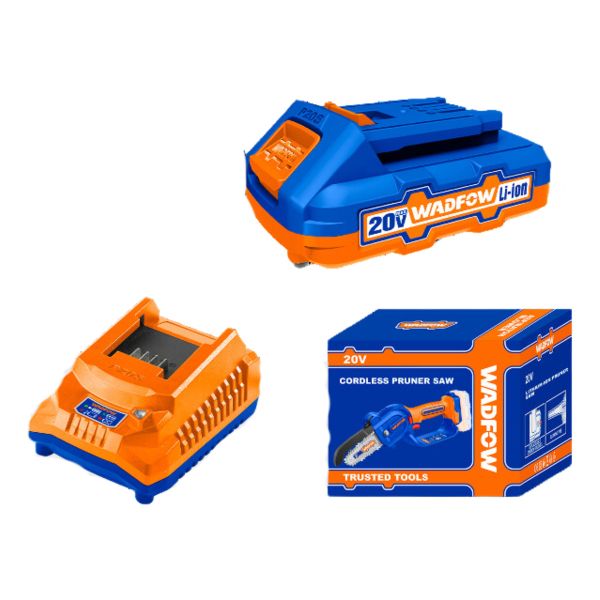 Mini Motosierra A Bateria 5 20v P20s Bat - Wclp552 Wadfow Color Azul Frecuencia 50hz/60hz - Imagen 4