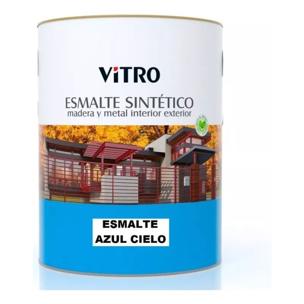 4lts Pintura Esmalte Sintético Brillante Vitro 26 Colores - Imagen 7