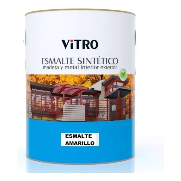 4lts Pintura Esmalte Sintético Brillante Vitro 26 Colores - Imagen 3