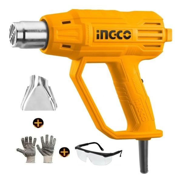 Pistola De Calor 2000w Ingco Hg2000385 Color Amarillo