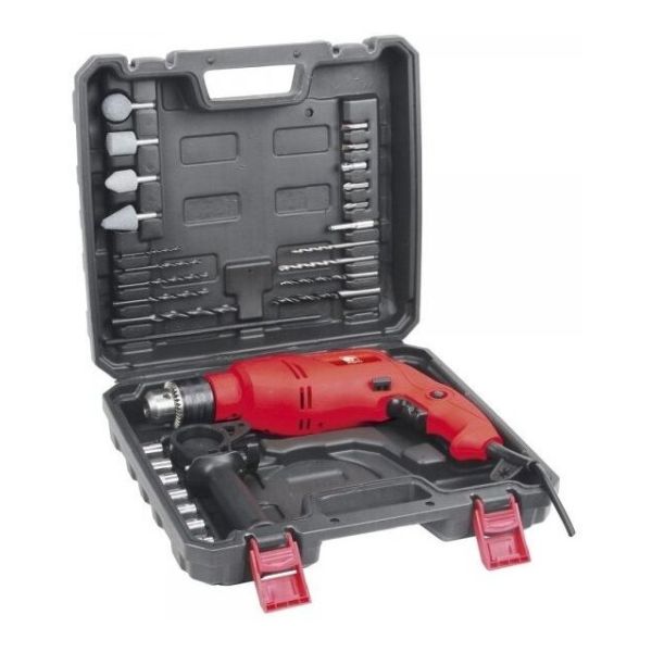 Taladro Eléctrico Percutor Equus 500w C/maletín Y Accesorios Color Rojo Frecuencia 50hz - Imagen 3