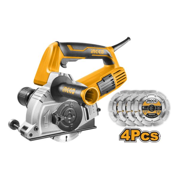 Acanaladora De Muro O Pared Ingco Wlc15008 4 Discos 1500w Ff Color Amarillo Frecuencia 50hz - Imagen 3