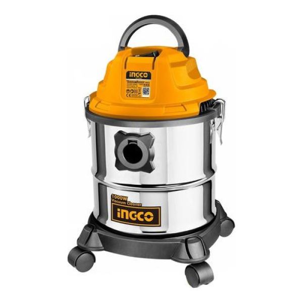 Aspiradora 12lt 1000w Ingco Vc12202 Color Plateado - Imagen 3