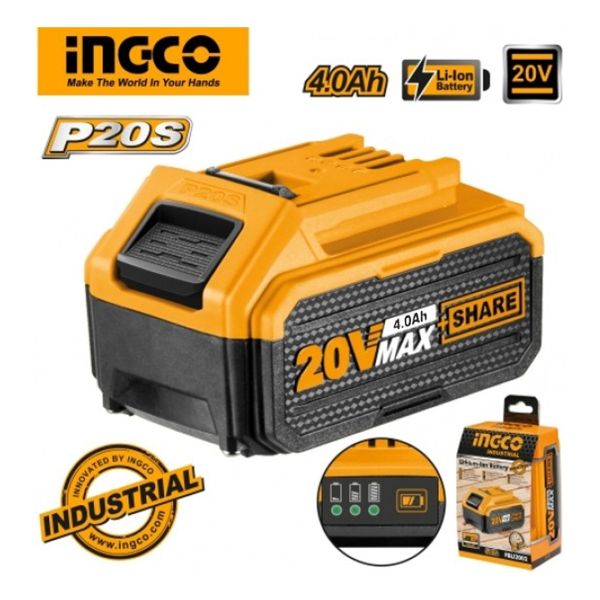 Bateria 4ah Litio 20v Volt Ingco Para Linea Multiple Herrami - Imagen 2