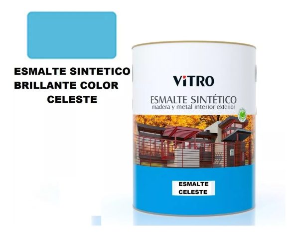 4lts Pintura Esmalte Sintetico Brillante Vitro 26 Colores - Imagen 20