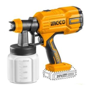 Pistola Rociadora De Pintura Inalámbrica 20v 800ml Ingco Csgli2003 Sin Batería Sin Cargador Color Naranja