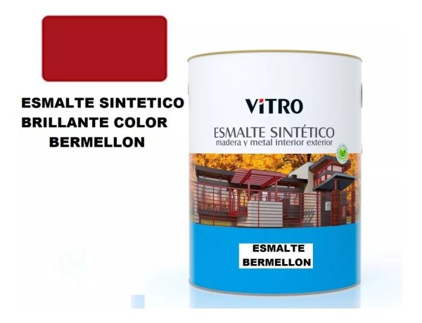 4lts Pintura Esmalte Sintetico Brillante Vitro 26 Colores - Imagen 44