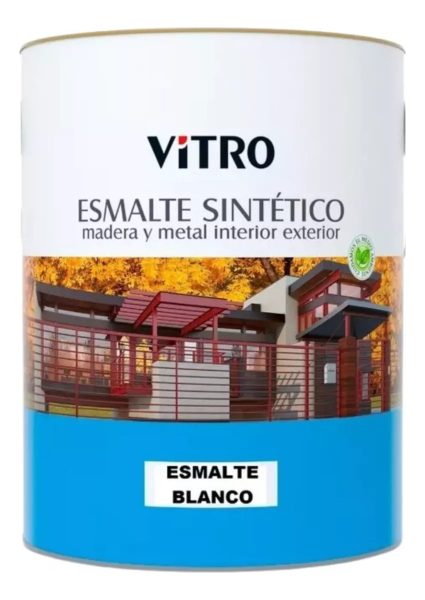 4lts Pintura Esmalte Sintetico Brillante Vitro 26 Colores - Imagen 2