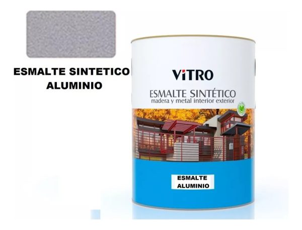 4lts Pintura Esmalte Sintetico Brillante Vitro 26 Colores - Imagen 4