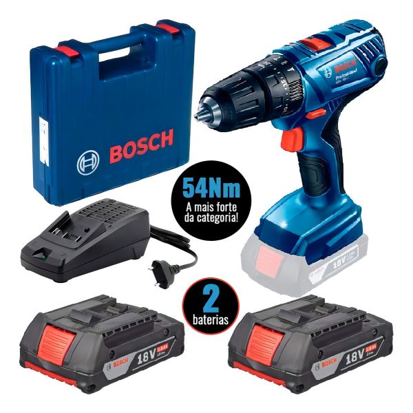 Taladro Atornillador Inalámbrico De 13mm Bosch Gsb 180-li Con Batería 2.0ah, Cargador Y Maletín