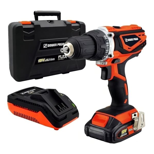 Taladro Atornillador Inalambrico 18v Dowen Pagio Bateria One Color Naranja Frecuencia 50 Hz - Imagen 2
