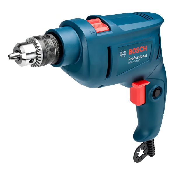 Taladro Percutor Bosch Gsb 450 Re 10 Mm 450w Frecuencia Azul Color Azul
