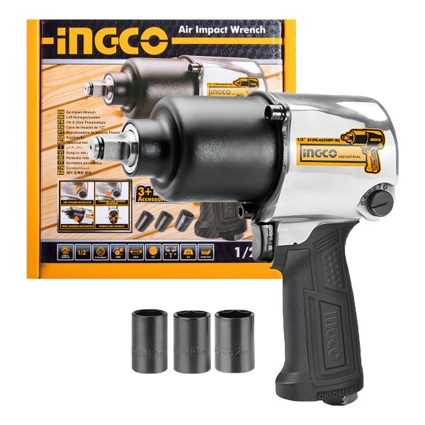 Llave De Impacto Neumatica 1/2 Ingco Industrial Aiw12561 Kir - Imagen 2