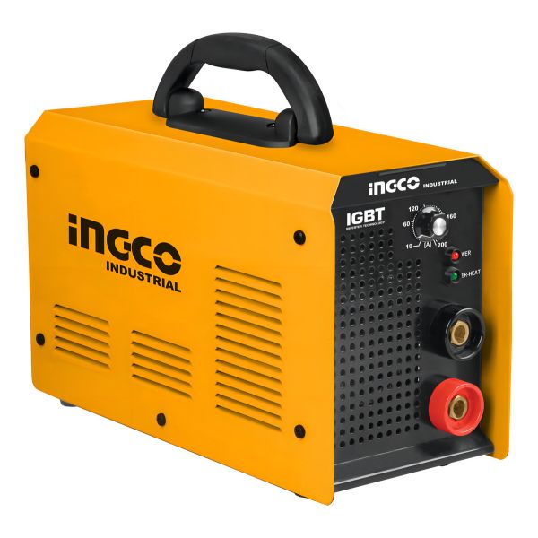 Ff Soldadora Inverter Ingco 160 Amp Industrial Igbt + Careta Color Amarillo Frecuencia 50 Hz/60 Hz