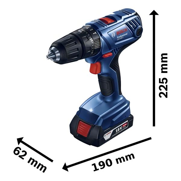 Taladro Atornillador Inalámbrico De 13mm Bosch Gsb 180-li Con Batería 2.0ah, Cargador Y Maletín - Imagen 4