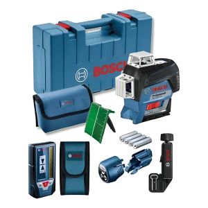 Nivel Láser De Líneas 360o Bosch Gll 3-80cg+receptor Lr7