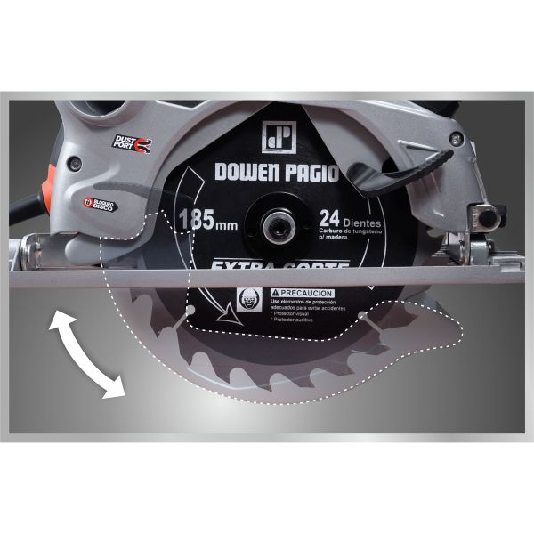 Sierra Circular 185mm Guia Láser 1500w Dowen Pagio 9993624.1 - Imagen 5
