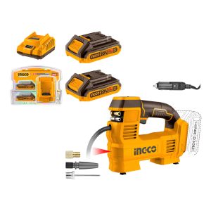 Compresor Aire 160psi 11bar 20v + 2 Bateria + Cargador Ingco