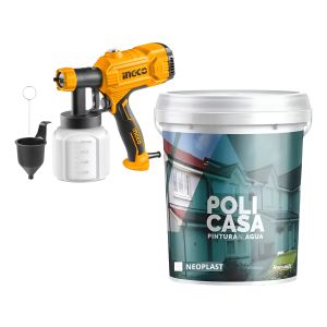 18lt Pintura Int Ext Latex + Pistola De Pintar Electrica