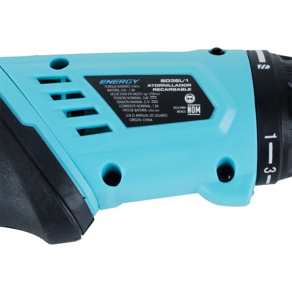 Atornillador Recargable 3.6v Litio-ion Energy Sd36l/1 Color Celeste - Imagen 7