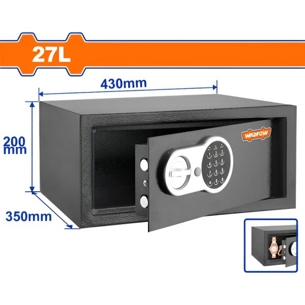 Caja Fuerte Digital 27lt Wadfow Web1535 - Smf Color Negro - Imagen 2