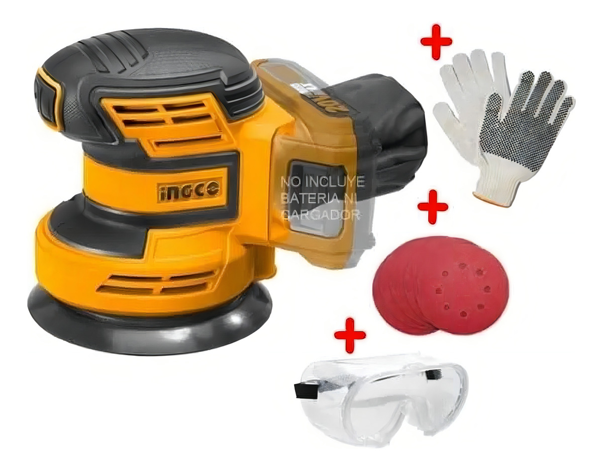 Lijadora Roto Orbital Ingco 125 Mm (5´´) Inalámbrica - Imagen 2