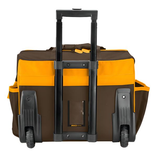 Bolsa De Herramientas Reforzada Ingco De 20 Pulgadas Con Ruedas, Color Amarillo - Imagen 2