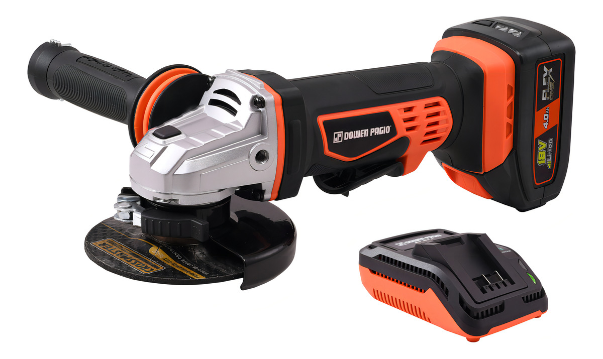 Amoladora 4.5 Pulgadas Batería 18v 4.0ah Dowen Pagio 999318 Color Naranja Frecuencia 50 Hz - Imagen 8