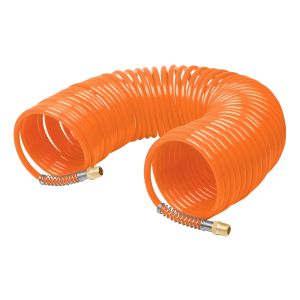 Manguera Espiralada Para Aire 15m Para Compresor De Aire 1/4 Color Naranja