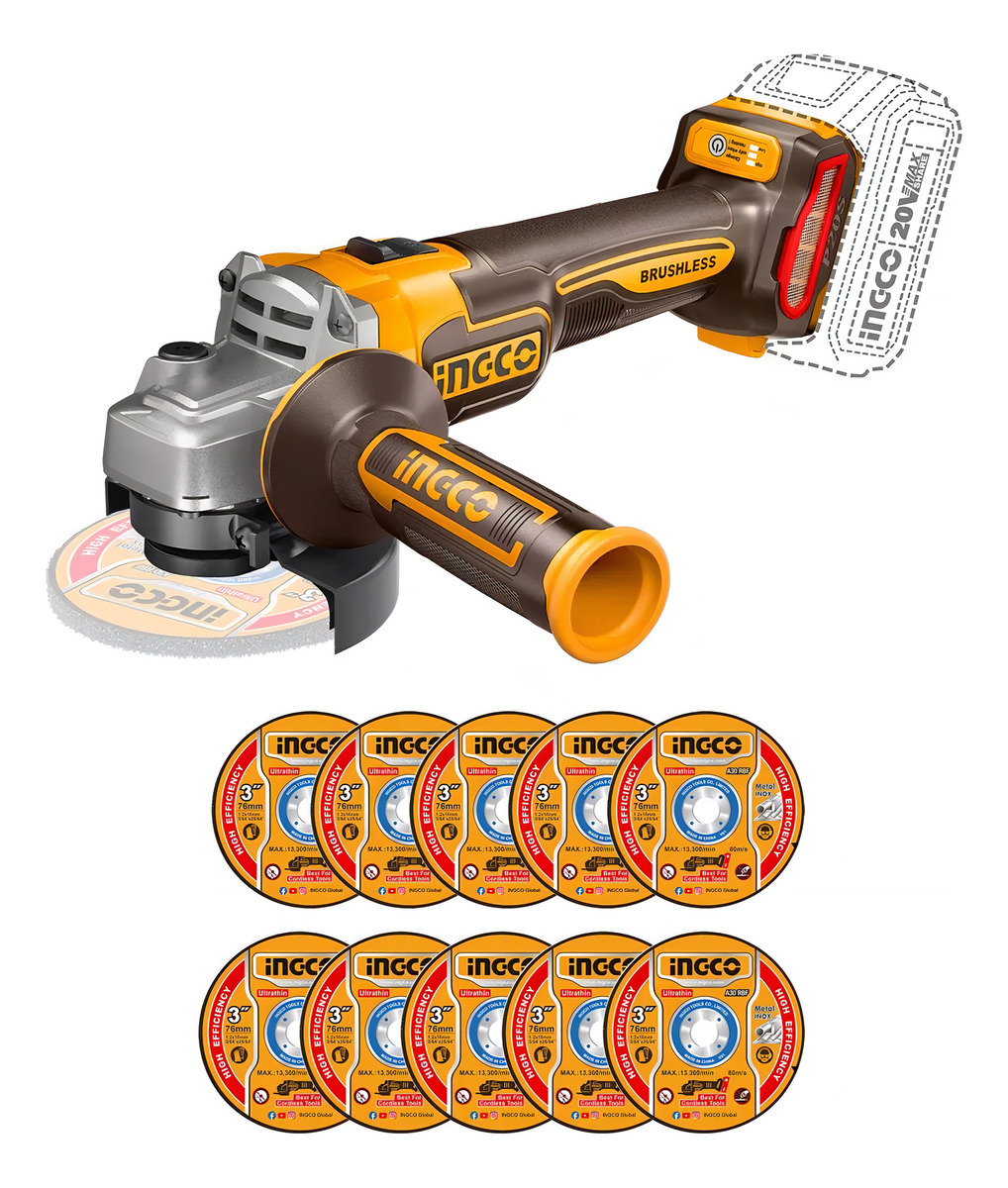 Kit Llave Impacto + Esmeril + Aspiradora Ingco Cosli240789 - Imagen 2
