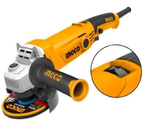 Amoladora Angular Velocidad Variable 1010w Esmeril Cortadora Color Amarillo