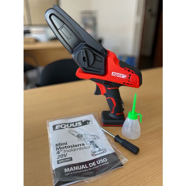 Mini Motosierra Inalámbrica Equus 4 20v Color Rojo - Imagen 3