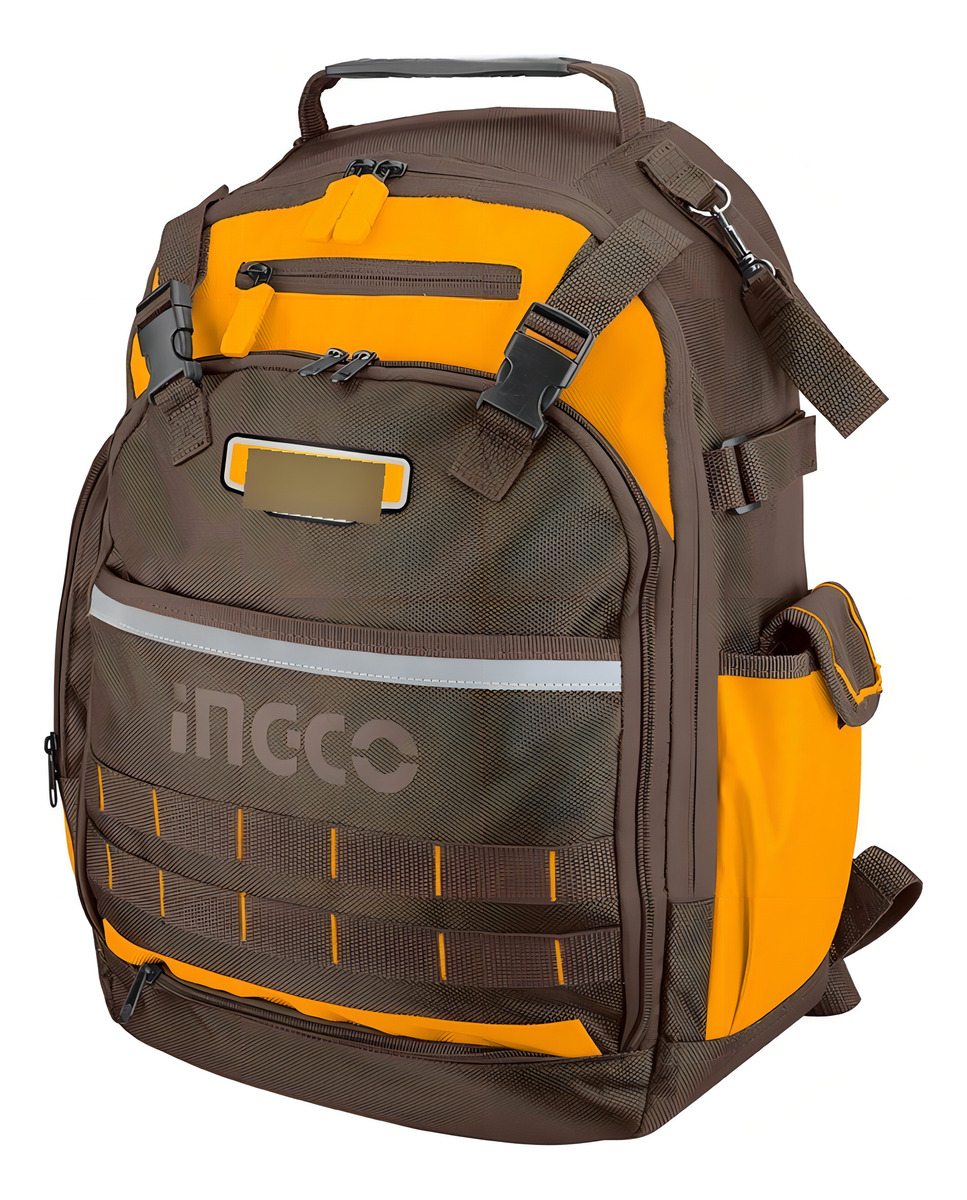Mochila Para Herramientas Reforzada Ingco Hbp01028 Color Mar Marrón