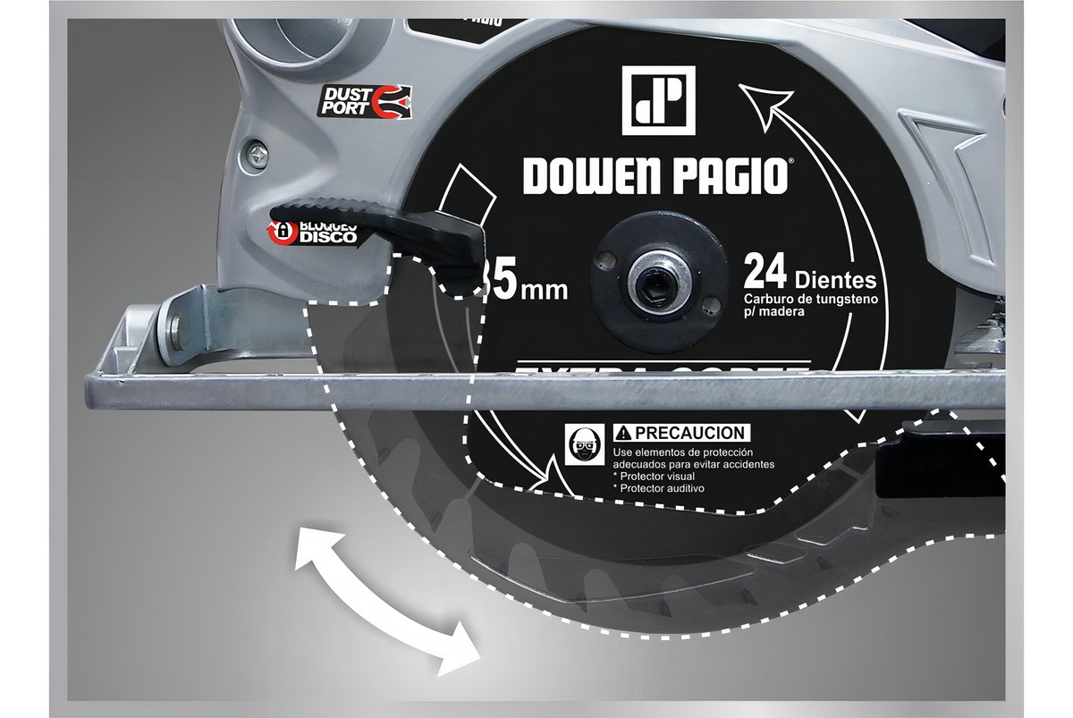 Sierra Circular 185mm Guia Láser 1500w Dowen Pagio 9993624.1 - Imagen 11