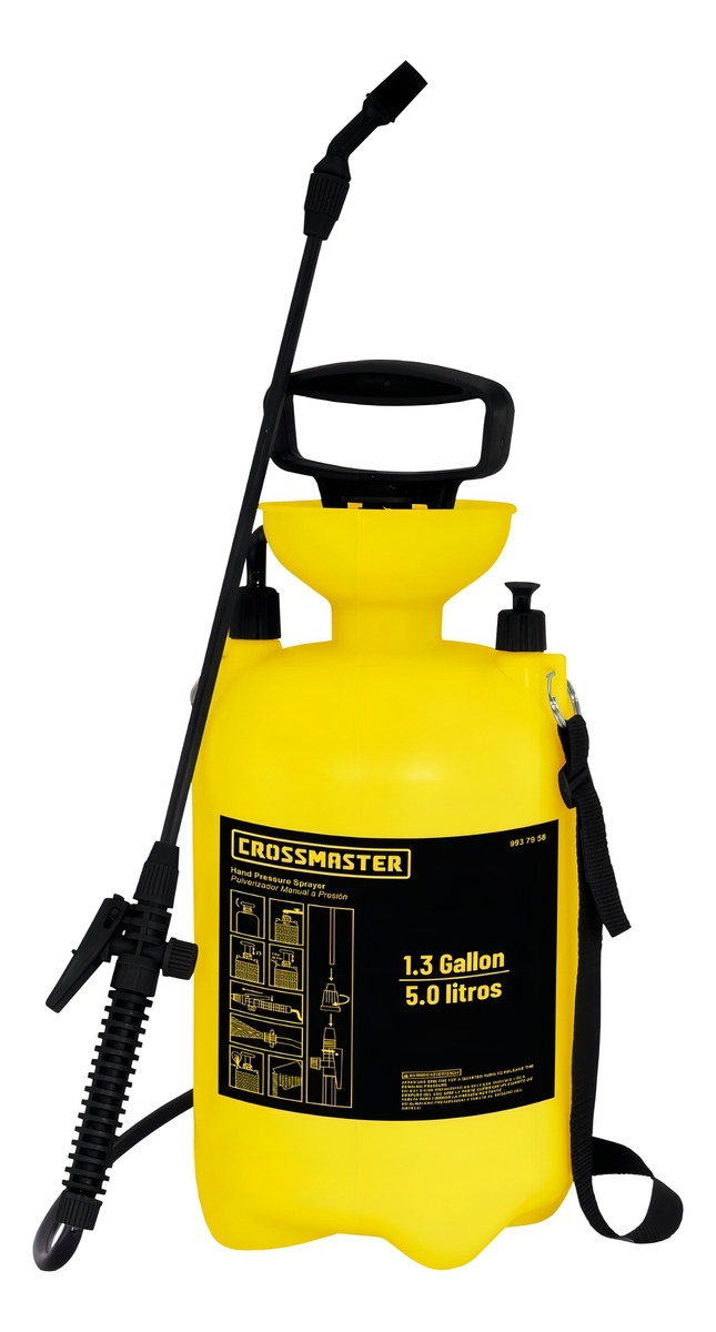 Pulverizador Atomizador Crossmaster Manual A Presión 5l Color Amarillo - Imagen 3