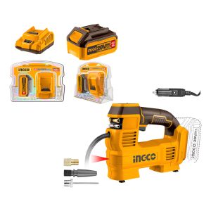 Compresor Aire 160psi 11bar 20v + 1 Bateria 4ah + Carg Ingco