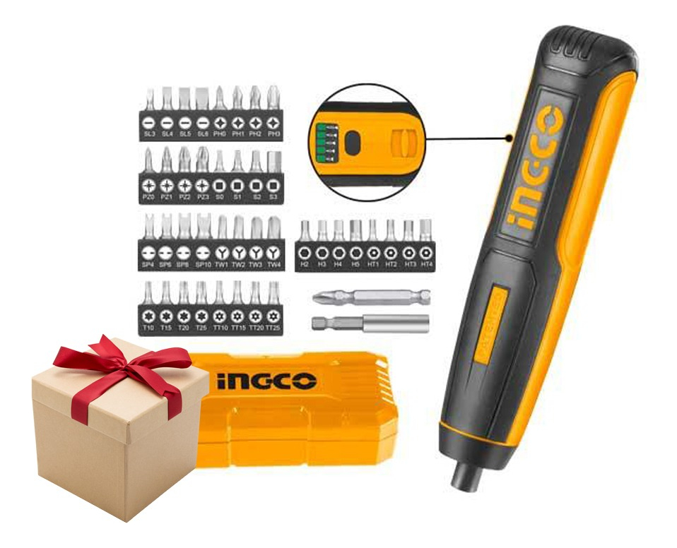 Atornillador Go A Batería 4v Ingco Csdli0403 Mara + Regalo ! - Imagen 3