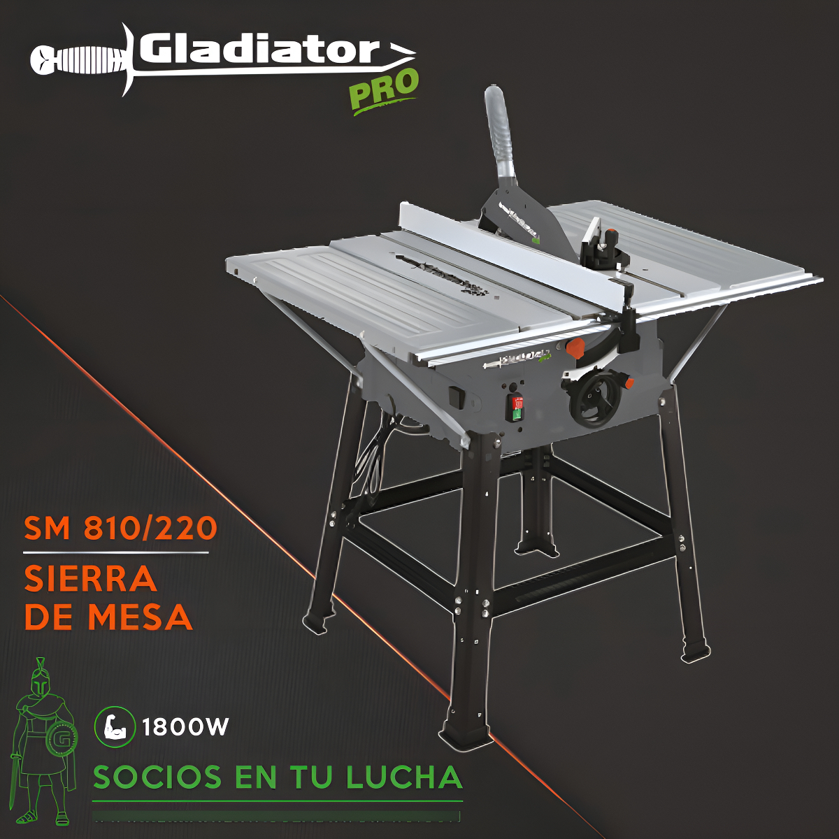 Sierra De Mesa 10 1800w Gladiator Pro Sm810/220 - Imagen 2
