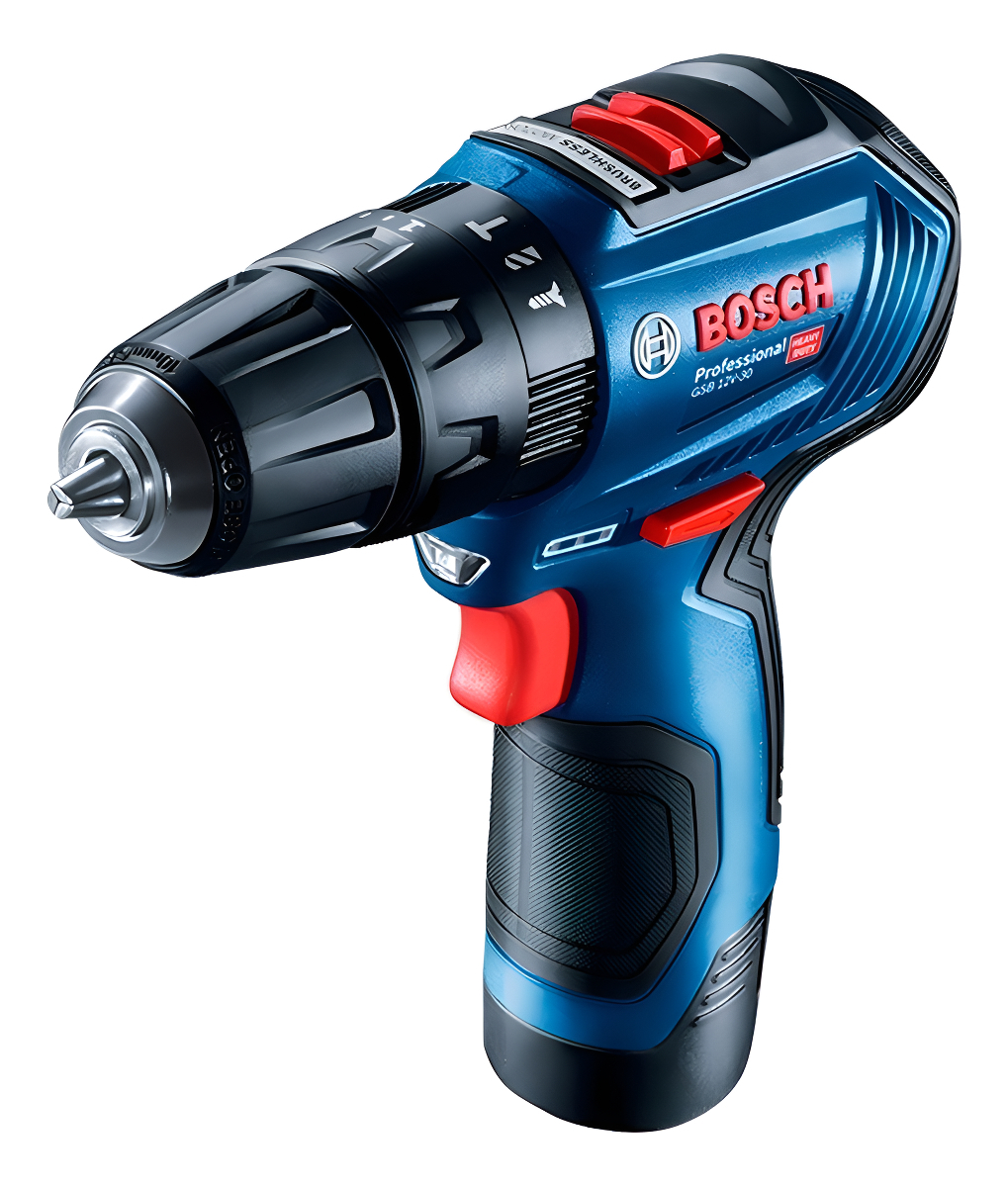 Taladro Percutor Atornillador Inalámbrico De 10mm Bosch Gsb + 2 Baterías De 2ah + Accesorio Con Maletín De Transporte