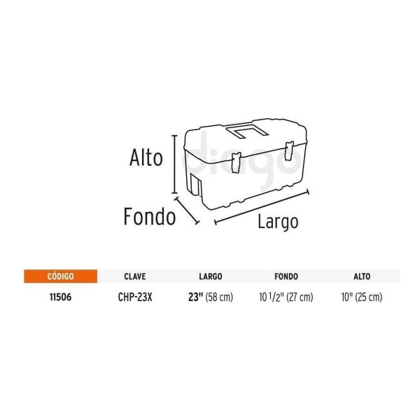 Caja Para Herramienta, Plástica De 23 , Industrial Truper - Imagen 3