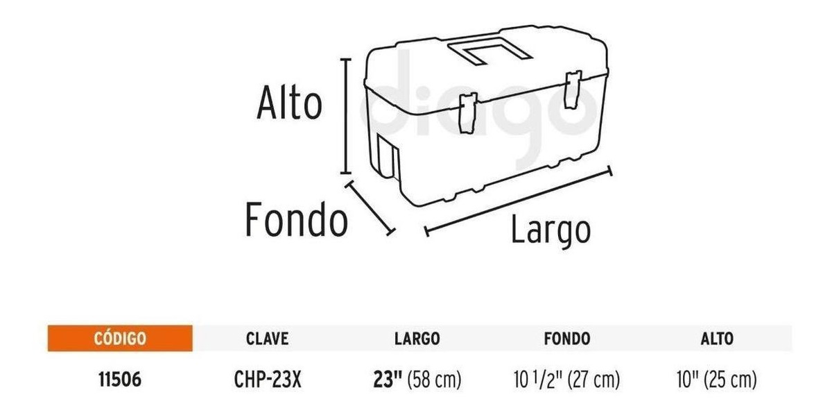 Caja Para Herramienta, Plástica De 23 , Industrial Truper - Imagen 3