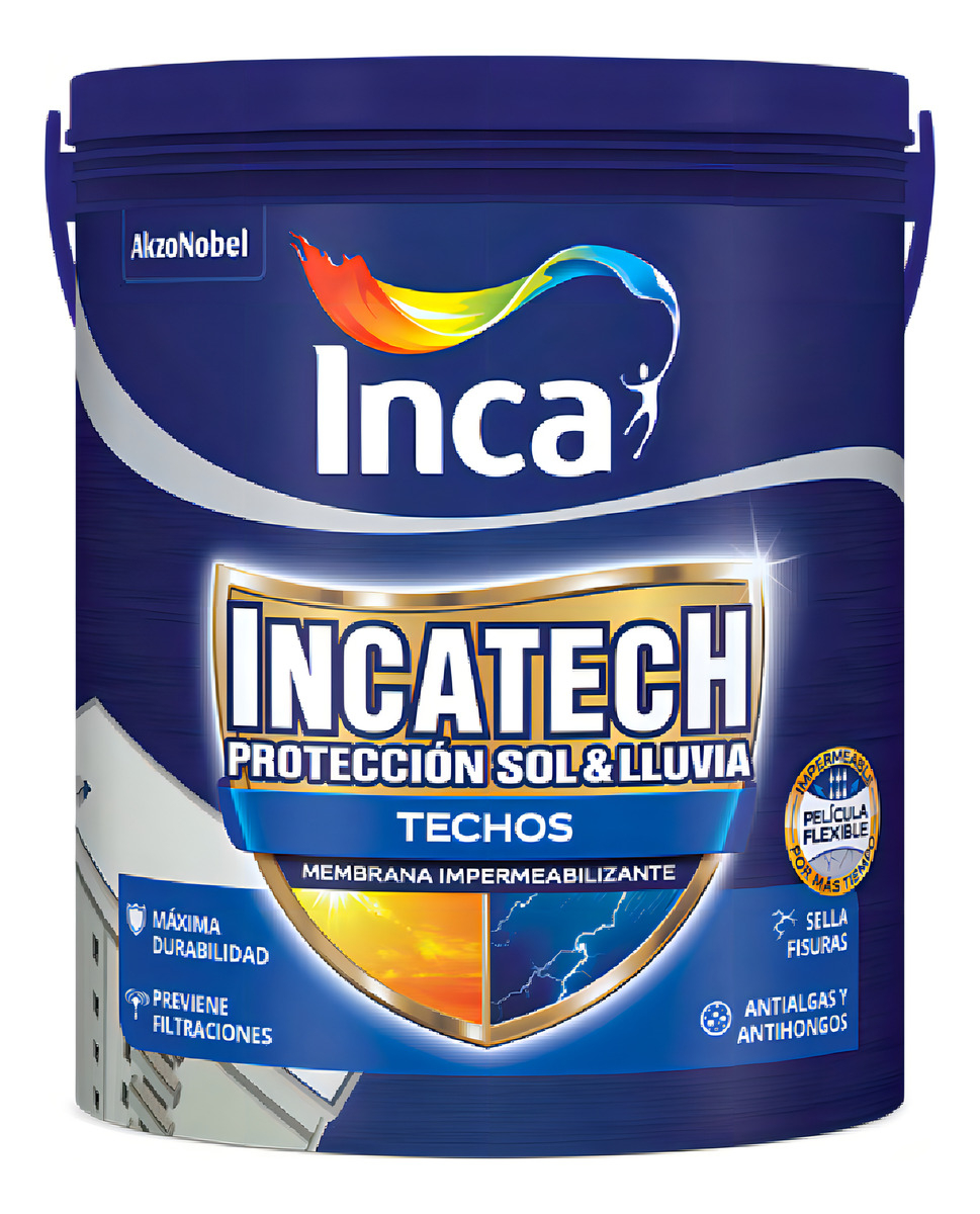 Membrana Liquida Inca Incatech Impermeabilizante 20kg Color Teja
