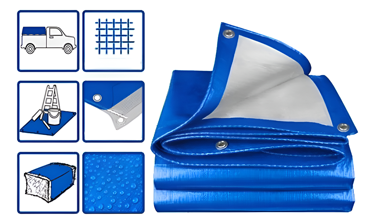 Lona 6x8 Mt Azul 110gr/m2 Wadfow Wtq1868 Mara