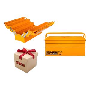 Caja De Herramientas Metalica Ingco Htb02 + Regalo