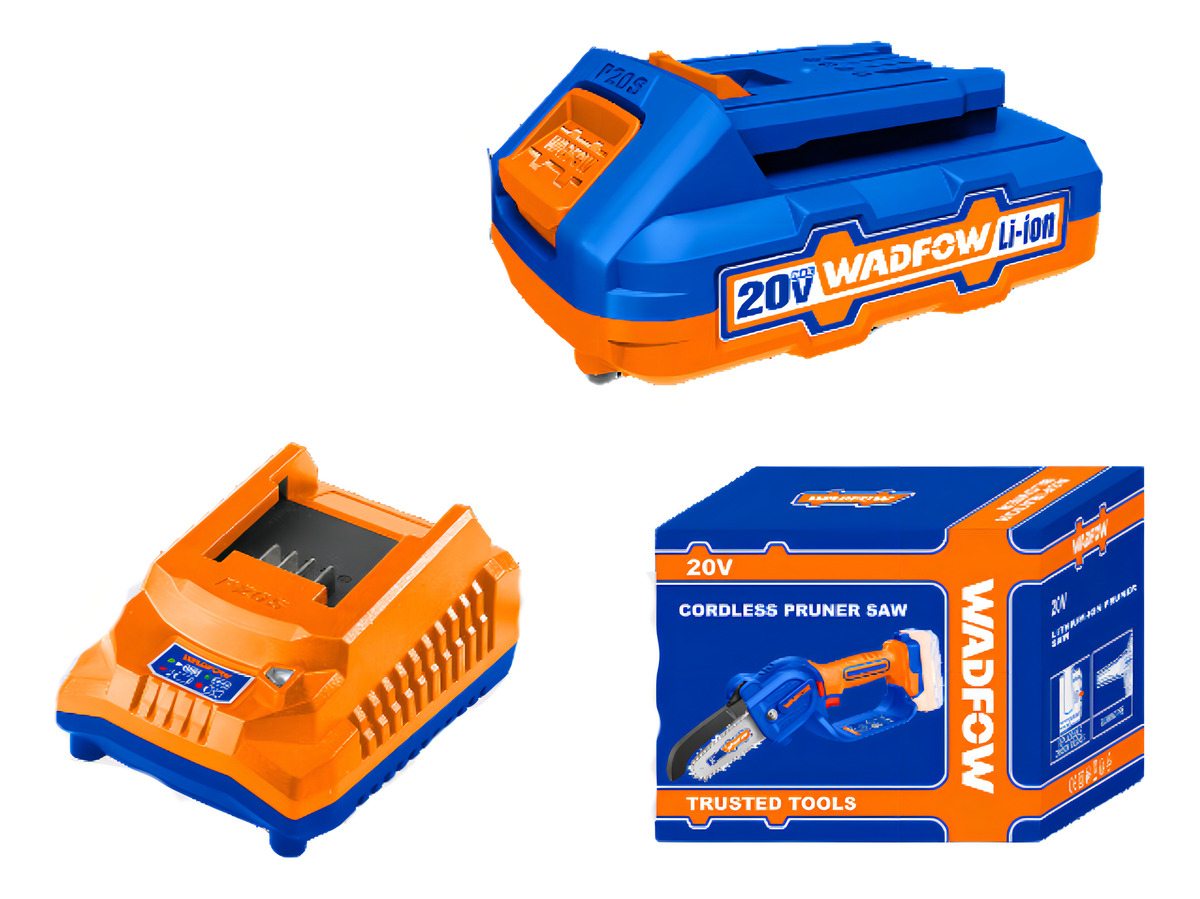 Mini Motosierra A Bateria 5 20v P20s Bat - Wclp552 Wadfow Color Azul Frecuencia 50hz/60hz - Imagen 4